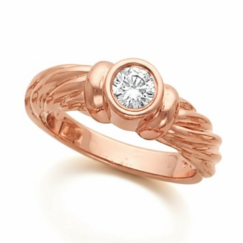 The Dia Solitaire Engagement Ring — Rose Gold