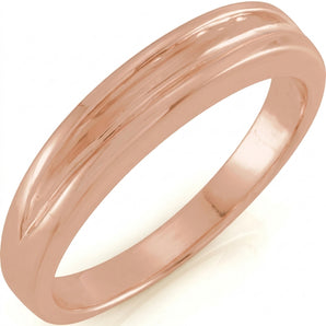 The Diora Wedding Band — Rose Gold