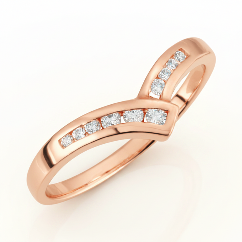 The Ebony Accented Engagement Ring — Rose Gold