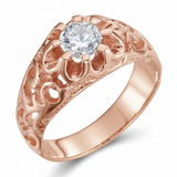 The Echo Wedding Band — Rose Gold