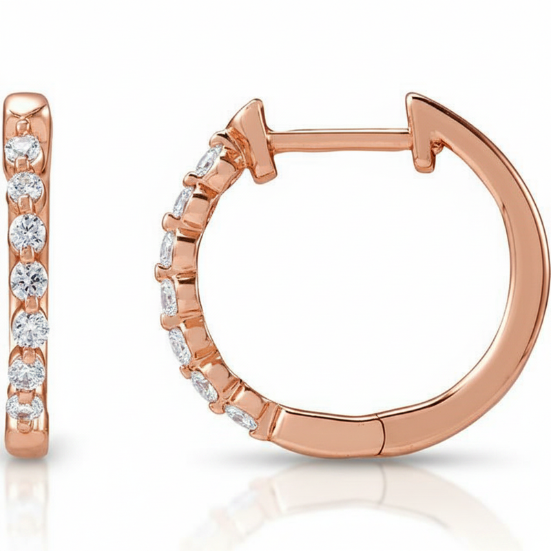 The Eridanus — Round Hoop Earrings — Rose Gold