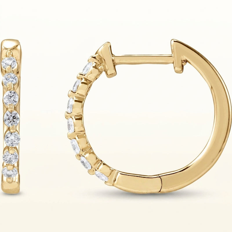 The Eridanus — Round Hoop Earrings — Yellow Gold