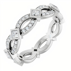 The Esme — Infinity-Inspired Eternity 2mm Wedding Band - view 1