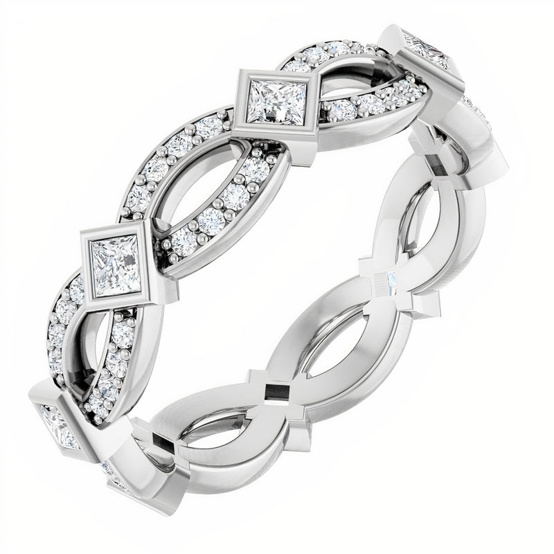 The Esme — Infinity-Inspired Eternity 2mm Wedding Band - view 1