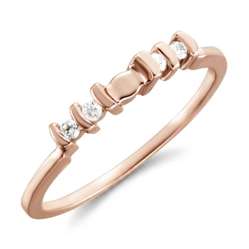 The Ionia Accented Engagement Ring — Rose Gold