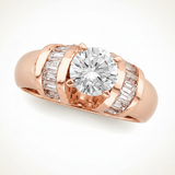 The Ivoria Accented Engagement Ring — Rose Gold