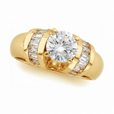 The Ivoria Accented Engagement Ring — Yellow Gold