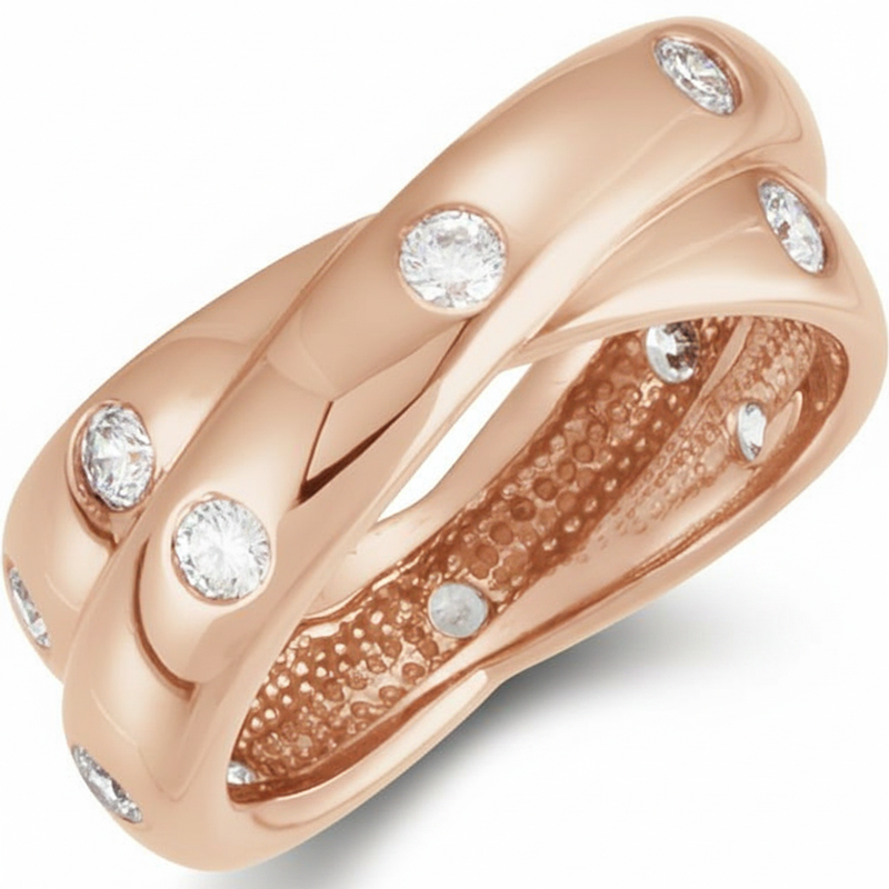 The Josephine Wedding Band — Rose Gold