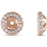 The Junia — Halo Earrings — Rose Gold