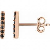 1/10 ctw The Kaja — Round Diamond Earrings — Rose Gold