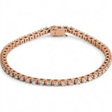 3 1/2 ctw The Kestrel — Line Diamond Bracelet — Rose Gold