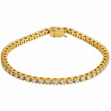 3 1/2 ctw The Kestrel — Line Diamond Bracelet — Yellow Gold