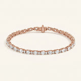 5 1/2 ctw The Kymira — Line Diamond Bracelet — Rose Gold