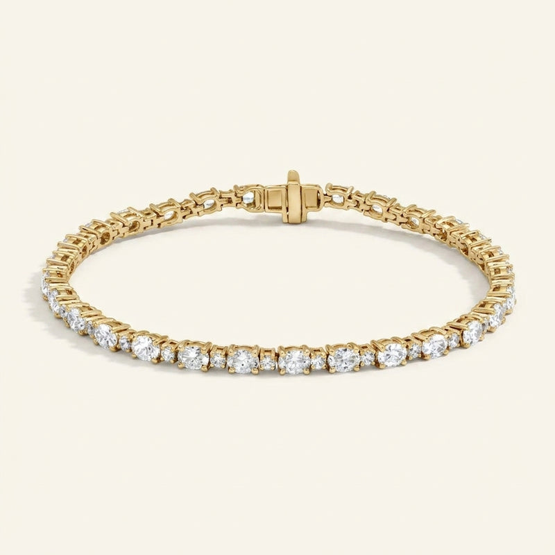 5 1/2 ctw The Kymira — Line Diamond Bracelet — Yellow Gold
