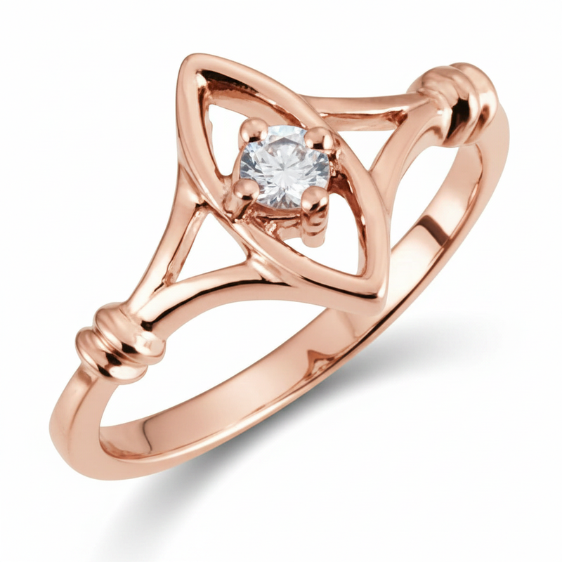 The Lazuli Solitaire Engagement Ring — Rose Gold