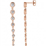 The Livia — Round Diamond Earrings — Rose Gold