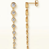 The Livia — Round Diamond Earrings — Yellow Gold