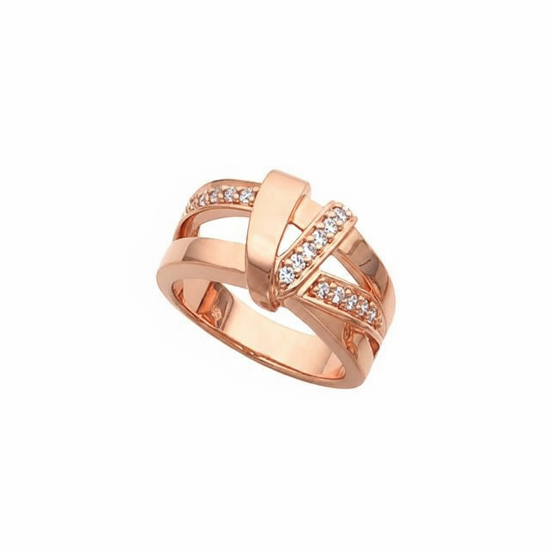 The Norelle Accented Engagement Ring — Rose Gold