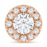 1/3 ctw The Norelle — Round Halo Pendant — Rose Gold