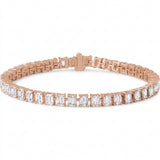 10 1/2 ctw The Oenone — Line Diamond Bracelet — Rose Gold