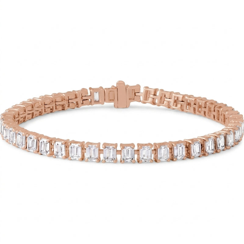 10 1/2 ctw The Oenone — Line Diamond Bracelet — Rose Gold
