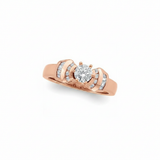 The Orla Accented Engagement Ring — Rose Gold