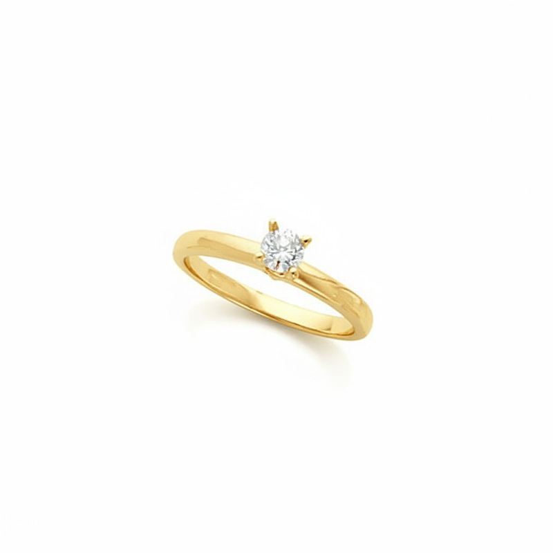 The Peridot Accented Engagement Ring — Yellow Gold