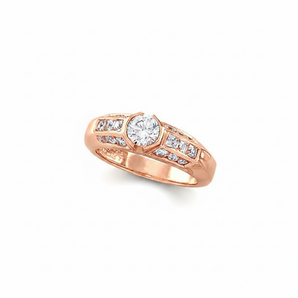 The Querida Bezel Engagement Ring — Rose Gold
