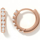 The Radegonde — Round Hoop Earrings — Rose Gold