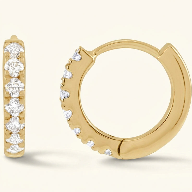 The Radegonde — Round Hoop Earrings — Yellow Gold