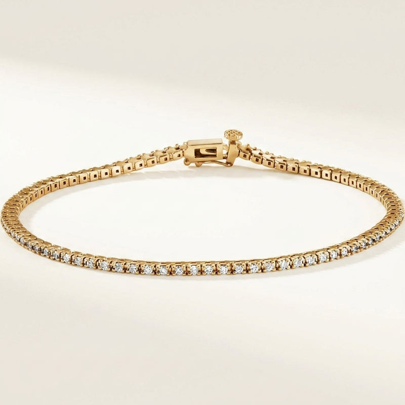 7/8 ctw The Rhea — Line Diamond Bracelet — Yellow Gold