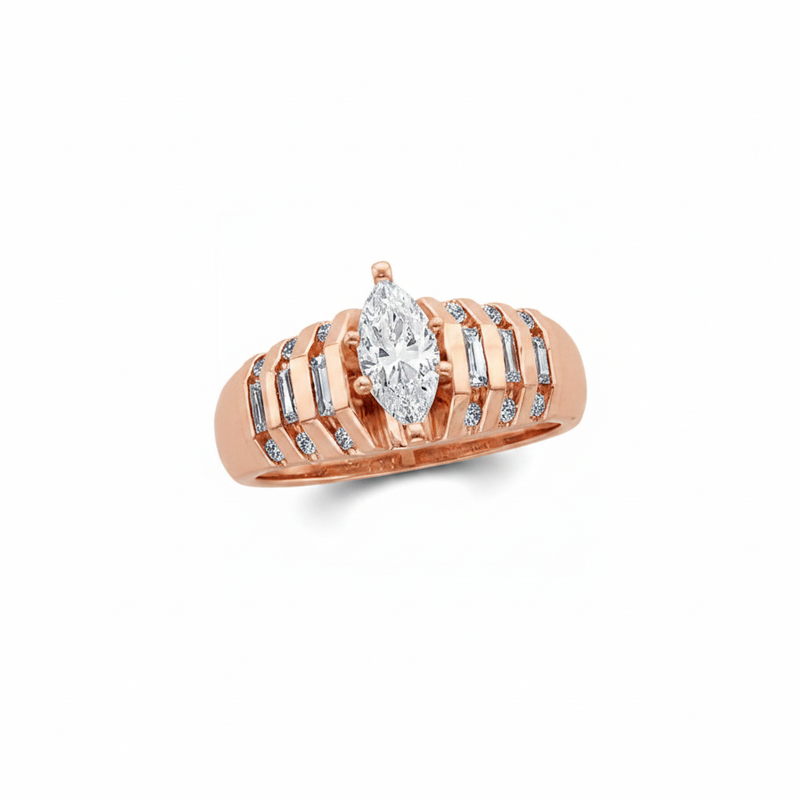 The Romilly Engagement Ring — Rose Gold