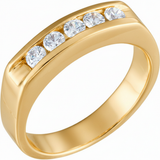 The Sapphine Anniversary Band — Yellow Gold