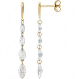 1 1/2 ctw The Seva — Marquise Diamond Earrings — Yellow Gold