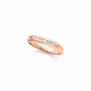 The Teal Anniversary Band — Rose Gold