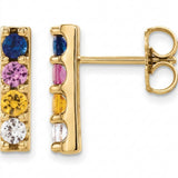 1/2 ctw The Ulixes — Round Accented Earrings — Yellow Gold