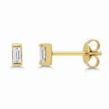 The Umbria — Bezel Stud Earrings — Yellow Gold