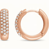 The Velorum — Round Hoop Earrings — Rose Gold
