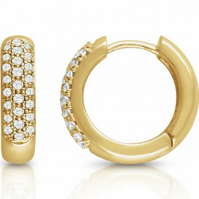 The Velorum — Round Hoop Earrings — Yellow Gold