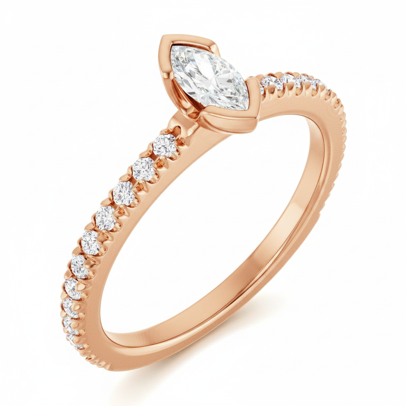 The Vespera Engagement Ring — Rose Gold