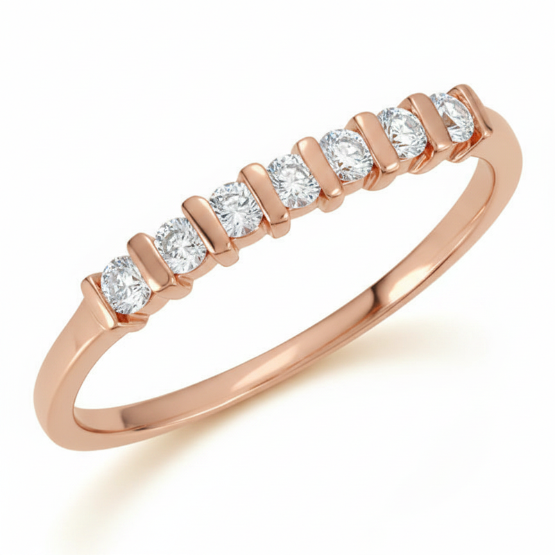 The Violet Anniversary Band — Rose Gold