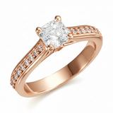 The Winona Accented Engagement Ring — Rose Gold
