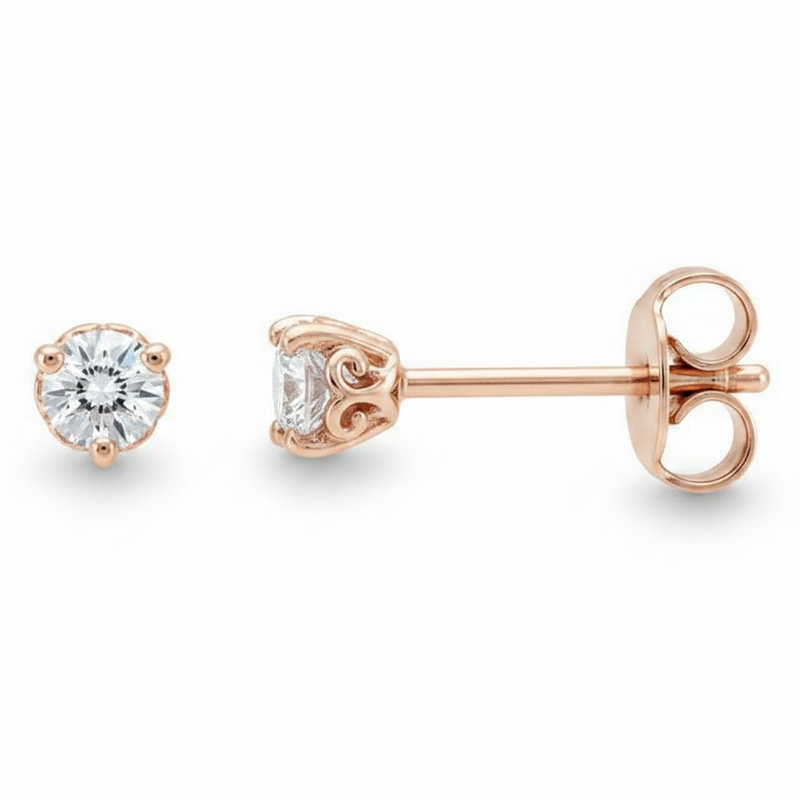 The Yule — Stud Earrings — Rose Gold