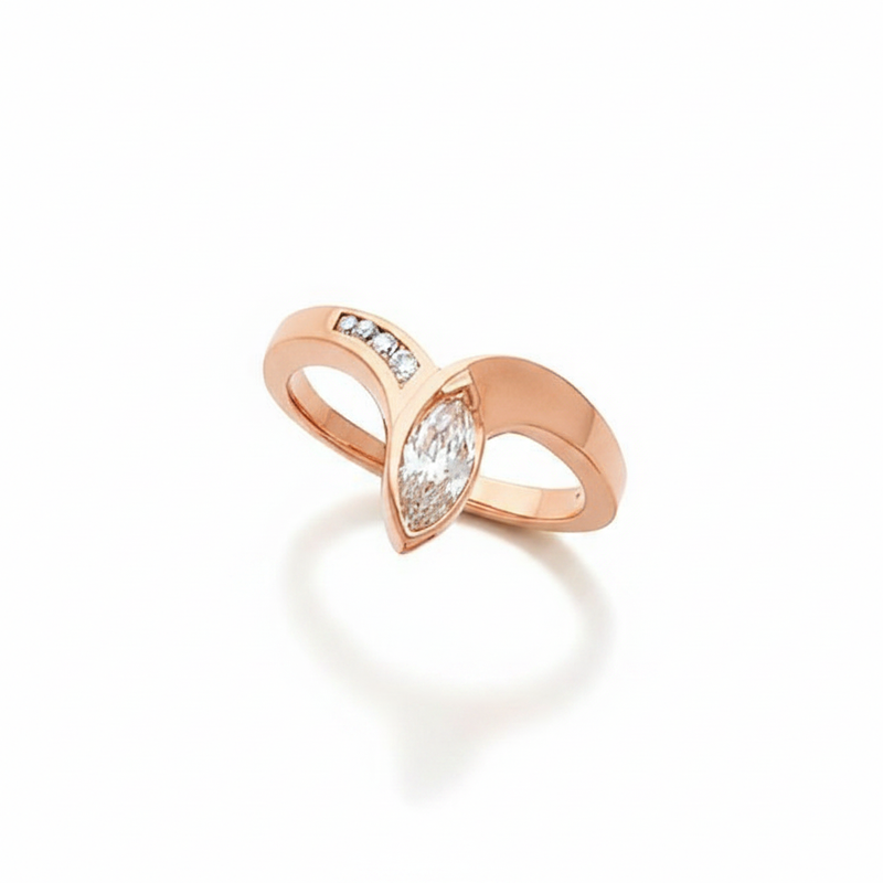 The Yvette Engagement Ring — Rose Gold
