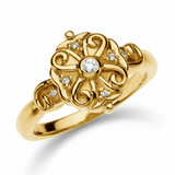 The Zenaide Accented Engagement Ring — Yellow Gold