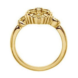 The Zenaide Accented Engagement Ring - view 2
