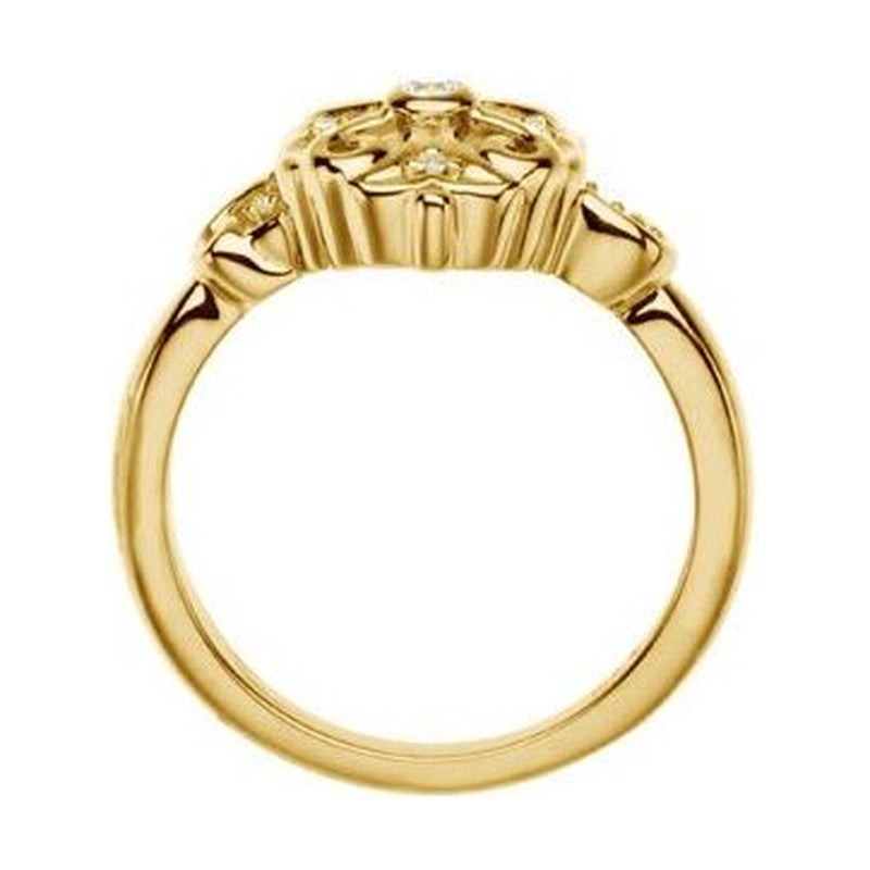 The Zenaide Accented Engagement Ring - view 2
