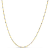 10K 2.7mm Two-Tone Fancy Ice Chain