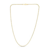 14K 2.7mm Two-Tone Fancy Ice Chain