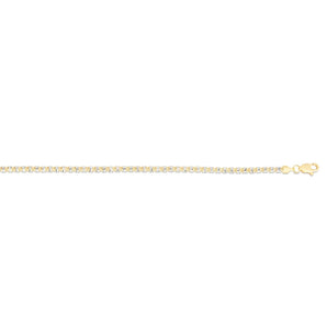 14K 2.7mm Two-Tone Fancy Ice Chain